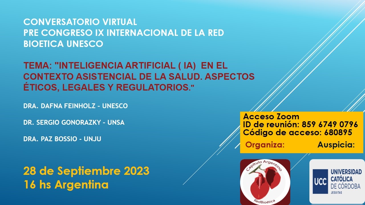Conversatorio Virtual Pre Congreso: IX Internacional de la Red Bioética UNESCO